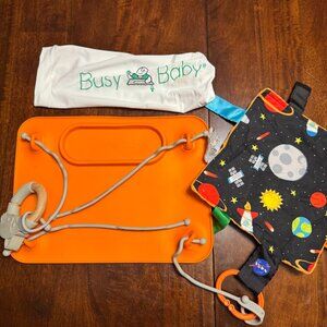 Busy baby mat + toys